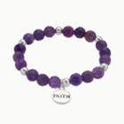 Amethyst Faith Stretch Bracelet, Women's, Purple