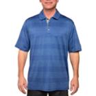 Men's Pebble Beach Classic-fit Striped Stretch Performance Golf Polo, Size: Large, Turquoise/blue (turq/aqua)