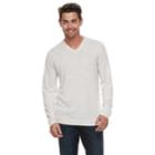Men Apt. 9&reg; Wool-blend Merino V-neck Sweater, Size: Xl, Light Grey