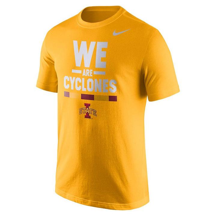 Men's Nike Iowa State Cyclones Local Verbiage Tee, Size: Small, Gold