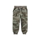 Boys 4-8 Oshkosh B'gosh&reg; Ribbed Pork Chop Pocket Camouflage Twill Jogger Pants, Boy's, Size: 7x, Grey