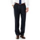Men's Axist Ultra Series Fancy Straight-fit Solid No-iron Performance Pleated Dress Pants, Size: 34x34, Blue