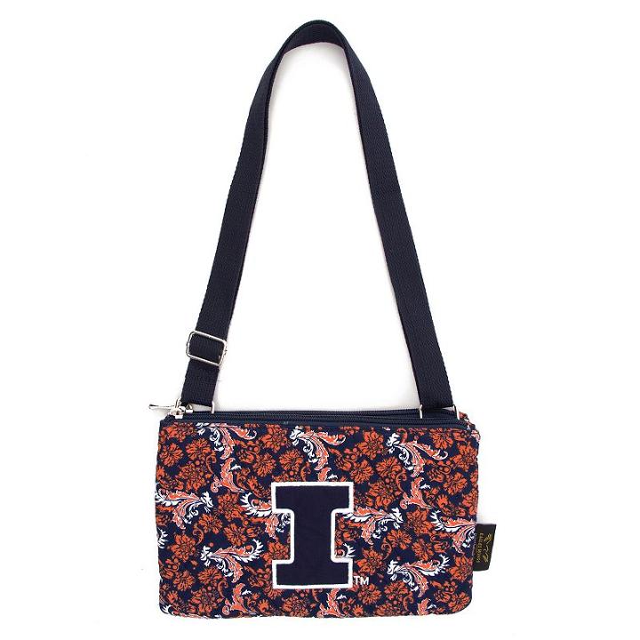 Illinois Fighting Illini Bloom Crossbody Bag, Women's, Multicolor