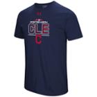 Men's Under Armour Cleveland Indians 2018 Postseason Block The Plate Tee, Size: Medium, Blue (navy)