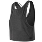 Women's New Balance Two-way Convertible Crop Tank, Size: Medium, Dark Grey