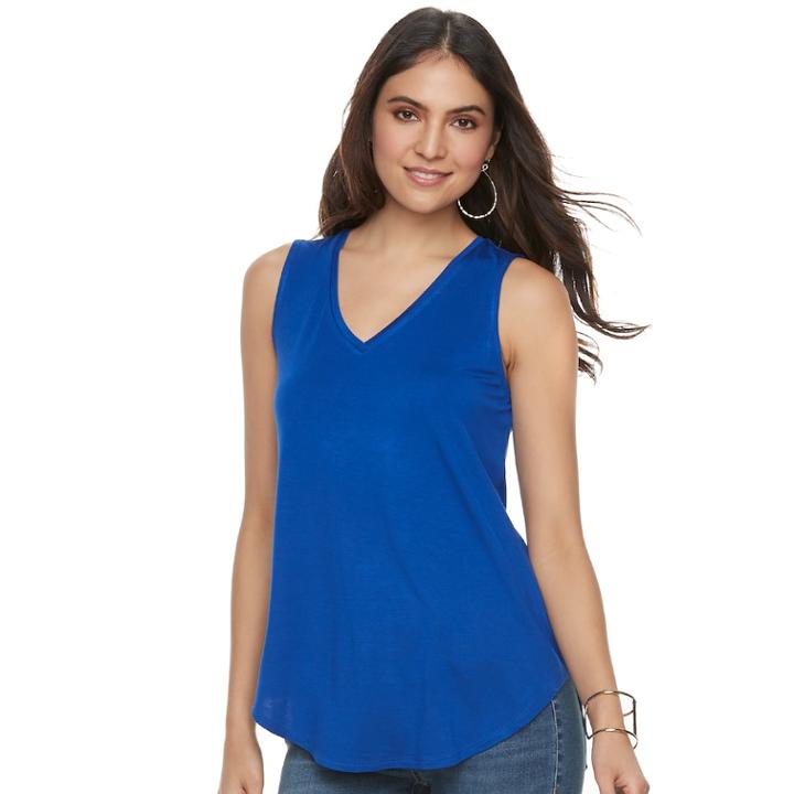 Women's Apt. 9&reg; V-neck Tank, Size: Xxl, Blue