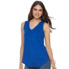 Women's Apt. 9&reg; V-neck Tank, Size: Xxl, Blue