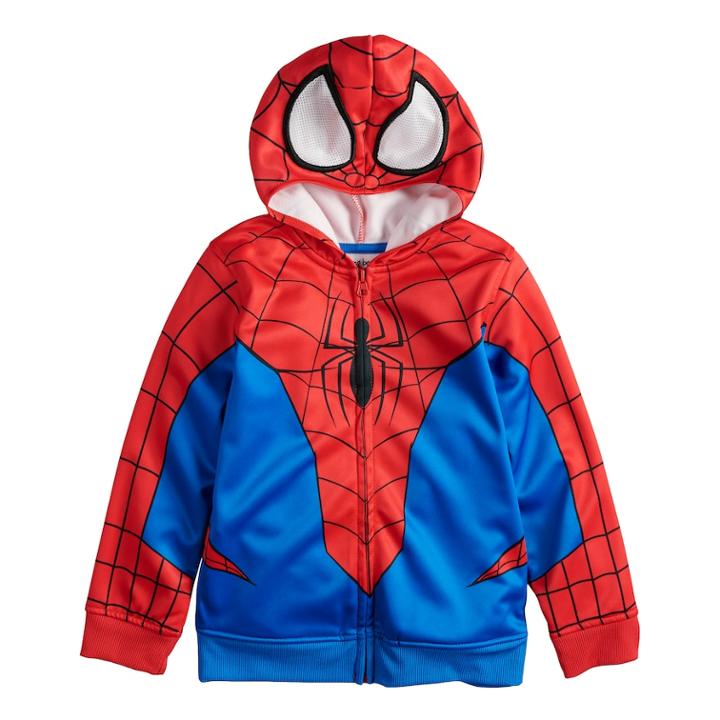 Boys 4-12 Jumping Beans&reg; Marvel Spider-man Costume Zip Hoodie, Size: 12, Brt Red