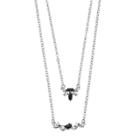 Lc Lauren Conrad Stone Cluster Bar Double Strand Necklace, Women's, Oxford