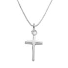 Sterling Silver Small Cross Pendant, Women's, Multicolor