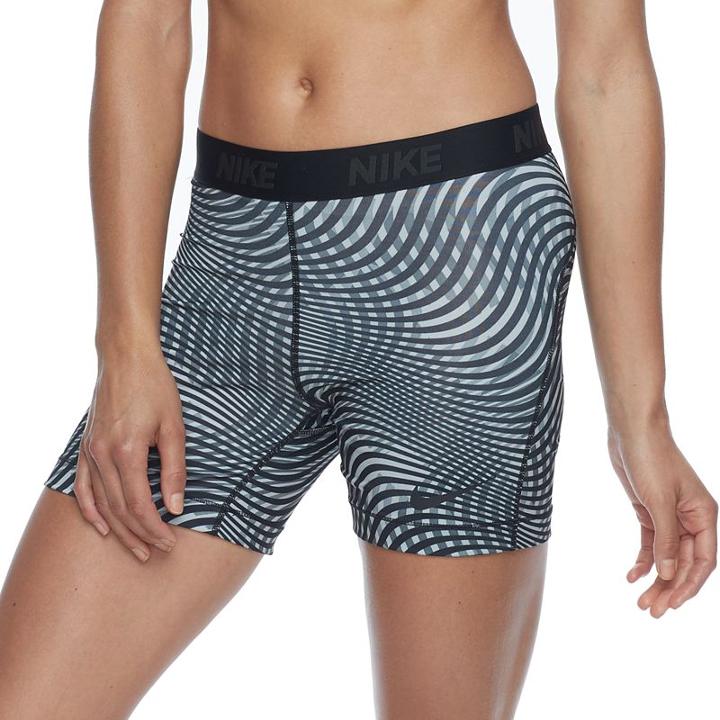 Women's Nike Victory Print Base Layer Shorts, Size: Small, Grey (charcoal)