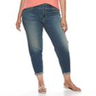 Plus Size Apt. 9&reg; Cuffed Denim Capris, Women's, Size: 16 W, Med Blue