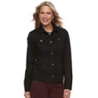 Women's Croft & Barrow&reg; Button-down Jacket, Size: Xxl, Black