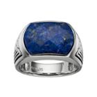 Men's Lapis Lazuli Sterling Silver Ring, Size: 10, Blue