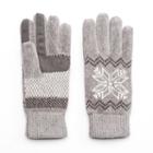 Women's Isotoner Snowflake Chenille Tech Gloves, Silver