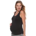 Maternity A:glow Core Seamless Tank, Women's, Size: M-mat, Black