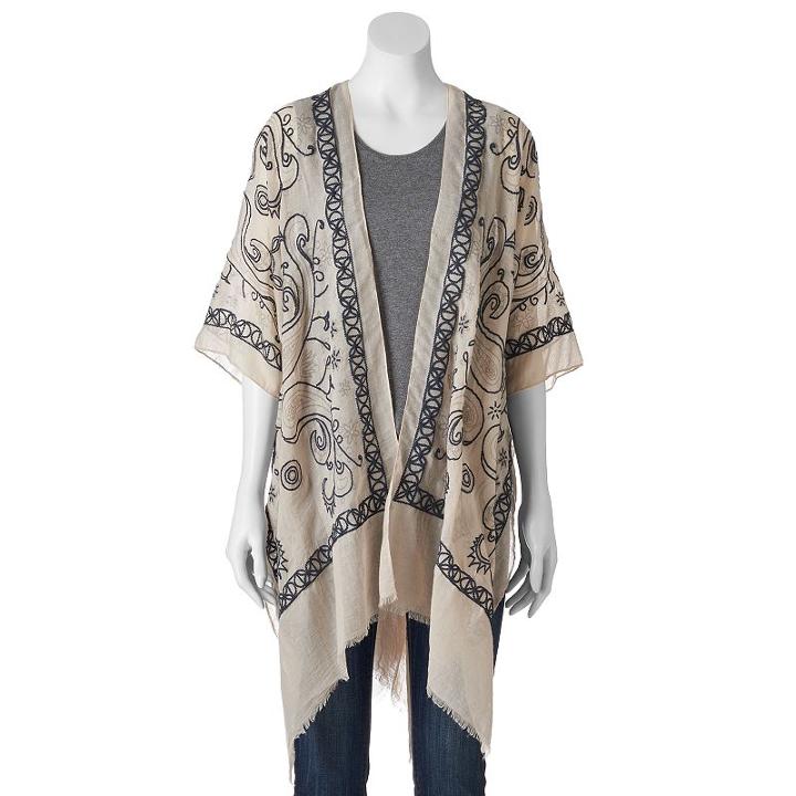 Sonoma Goods For Life&trade; Paisley Kimono, Women's, Black
