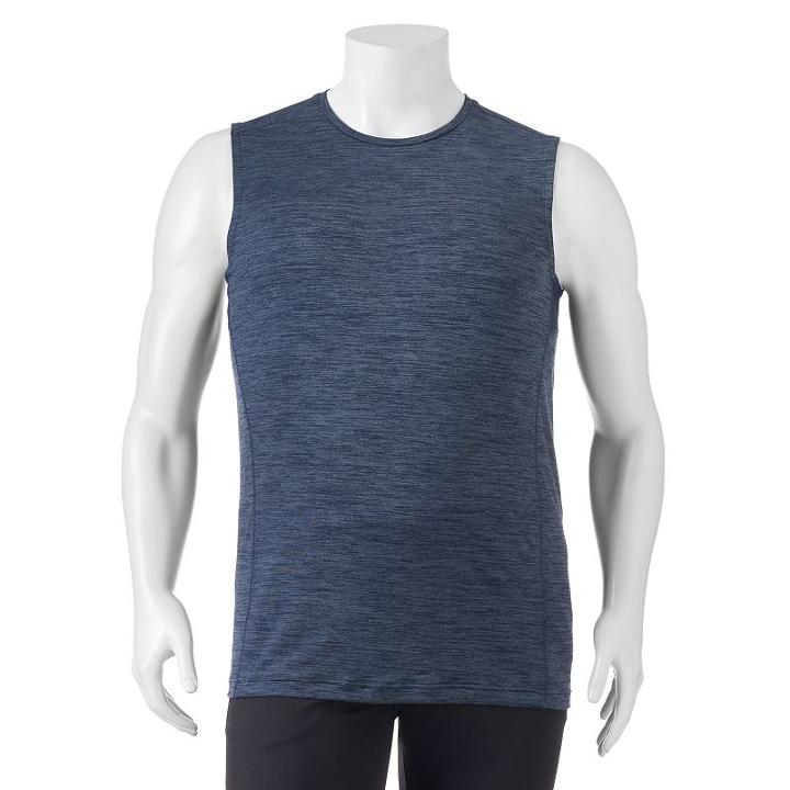 Big & Tall Tek Gear&reg; Space-dyed Muscle Tee, Men's, Size: Xxl Tall, Blue