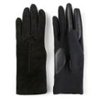 Women's Journee Collection Suede Leather Lined Tech Gloves, Size: Medium, Black