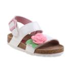 Rugged Bear Floral Toddler Girls' Sandals, Size: 9 T, White