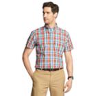Men's Izod Cool Fx Breeze Classic-fit Plaid Casual Button-down Shirt, Size: Small, Red