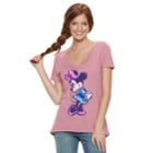 Disney's Minnie Mouse Juniors' High-low Tee, Teens, Size: Large, Lt Purple