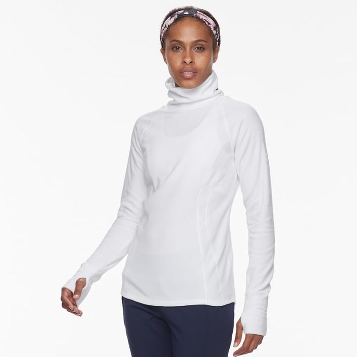 Women's Tek Gear Microfleece Turtleneck, Size: Xs, Natural