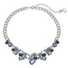 Simply Vera Vera Wang Blue Stone Cluster Statement Necklace, Women's, Navy