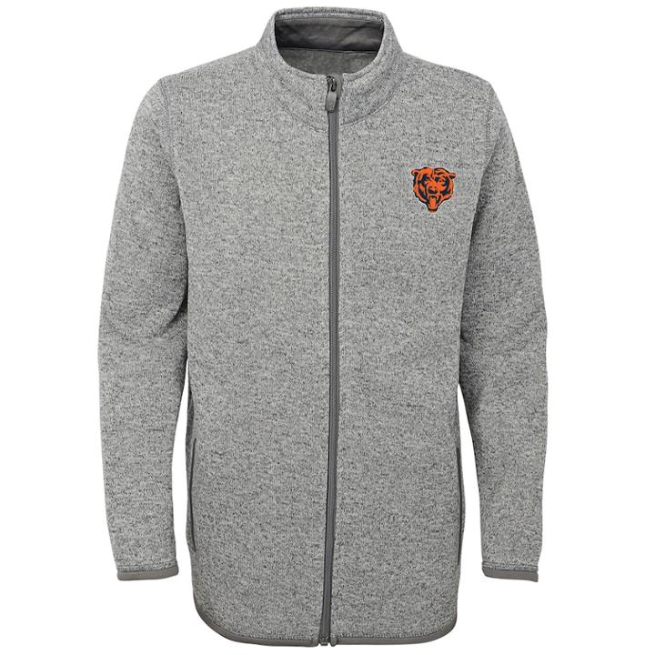 Boys 8-20 Chicago Bears Lima Fleece Jacket, Size: Xl 18-20, Grey