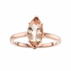 Lc Lauren Conrad 10k Rose Gold Morganite Marquise Ring, Women's, Size: 7, Pink