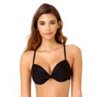 Juniors' California Sunshine Crisscross Bust Enhancer Push-up Bikini Top, Women's, Size: Xl, Black