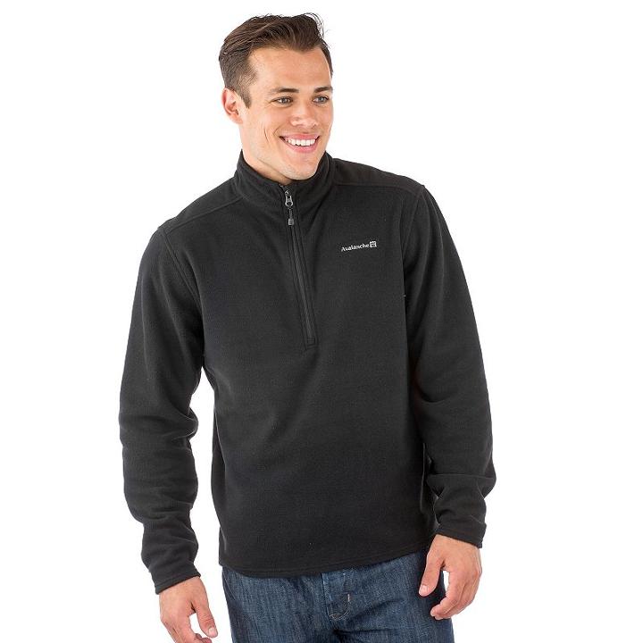 Men's Avalanche Fairmont Fleece Quarter-zip Pullover, Size: Small, Black