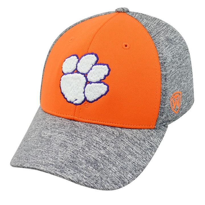 Top Of The World, Adult Clemson Tigers Pressure One-fit Cap, Med Orange