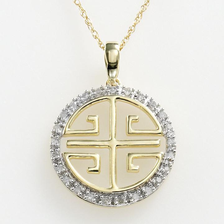 10k Gold 1/10-ct. T.w. Diamond Longevity Pendant, Women's, White
