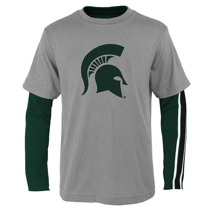 Boys 8-20 Michigan State Spartans Squad Tee Set, Boy's, Size: L(14/16), Green Oth