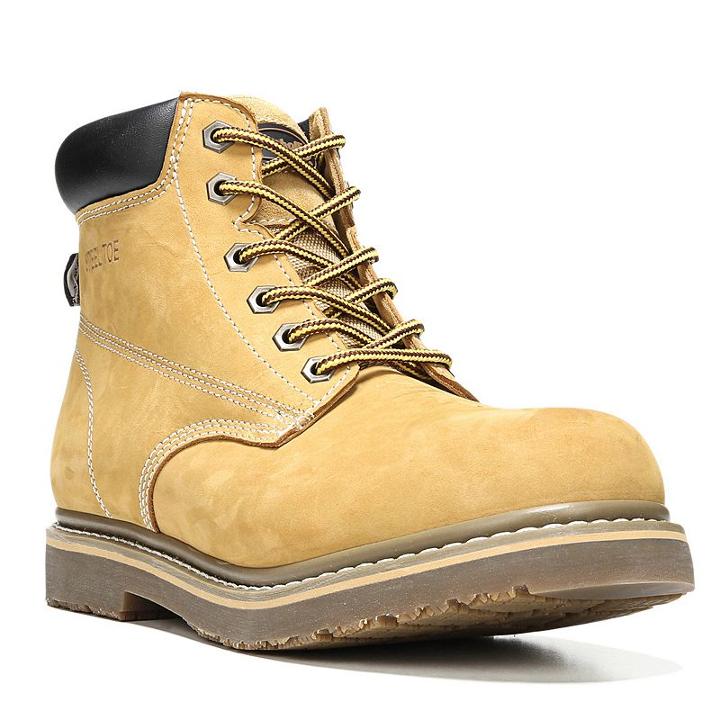 Dr. Scholl's Fenton Ii Men's Steel Toe Boots, Size: Medium (11), Beig/green (beig/khaki)