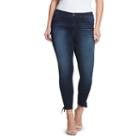 Plus Size Gloria Vanderbilt Alexandra Lace-up Skinny Ankle Jeans, Women's, Size: 20 W, Light Blue