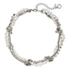 Simply Vera Vera Wang Knotted Simulated Pearl Chunky Necklace, Women's, White