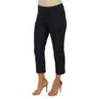 Women's Harve Benard Millennium Classic Fit Pull-on Crop Pants, Size: 4, Dark Blue