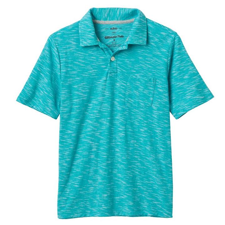 Boys 8-20 Urban Pipeline&reg; Ultimate Slubbed Polo, Boy's, Size: Medium, Turquoise/blue (turq/aqua)