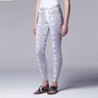 Simply Vera Vera Wang Women's Lizard Denim Leggings, Size: Large, White