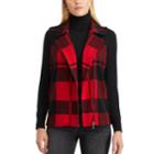 Women's Chaps Buffalo Plaid Sweater Vest, Size: Xs, Red
