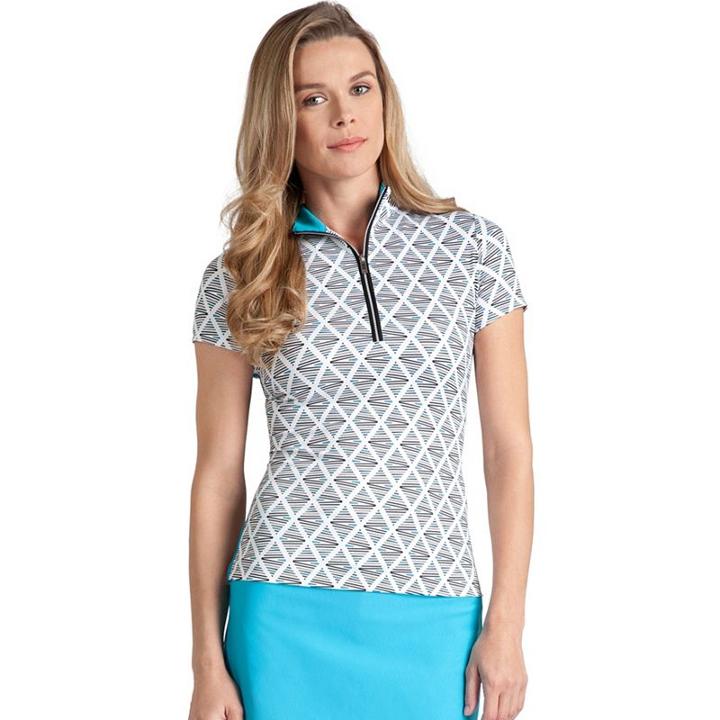 Women's Tail Hester Quarter-zip Knit Golf Top, Size: Medium, Blue Other