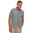 Men's Croft & Barrow&reg; Classic-fit Textured Microfiber Button-down Shirt, Size: Xl, Dark Grey