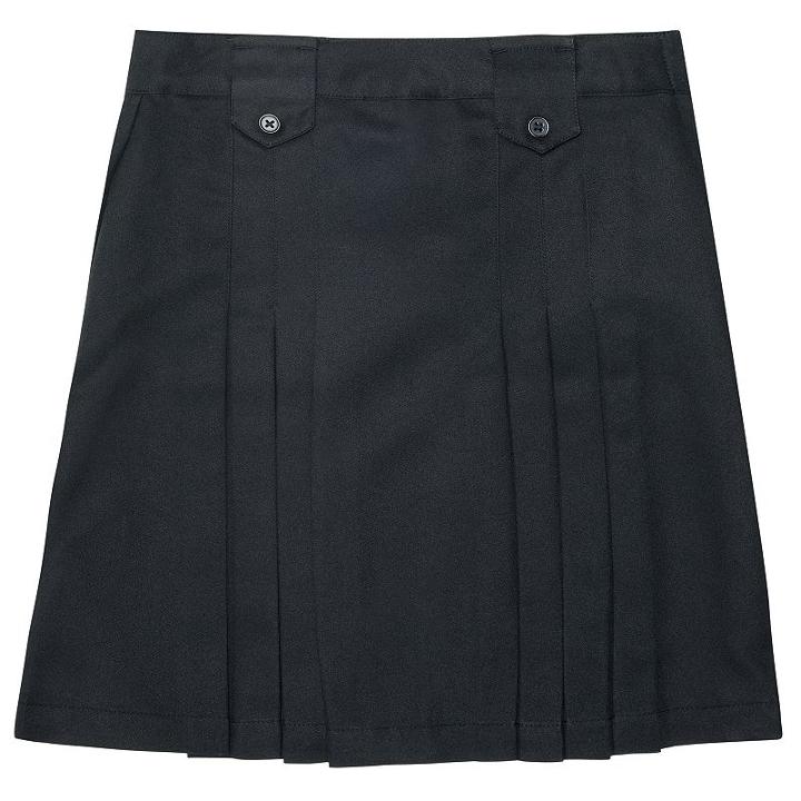 Girls 4-20 & Plus Size French Toast School Uniform Triple Pleated Skirt, Girl's, Size: 7, Black