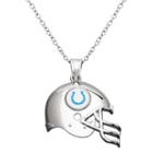 Indianapolis Colts Sterling Silver Helmet Pendant Necklace, Women's, Size: 18
