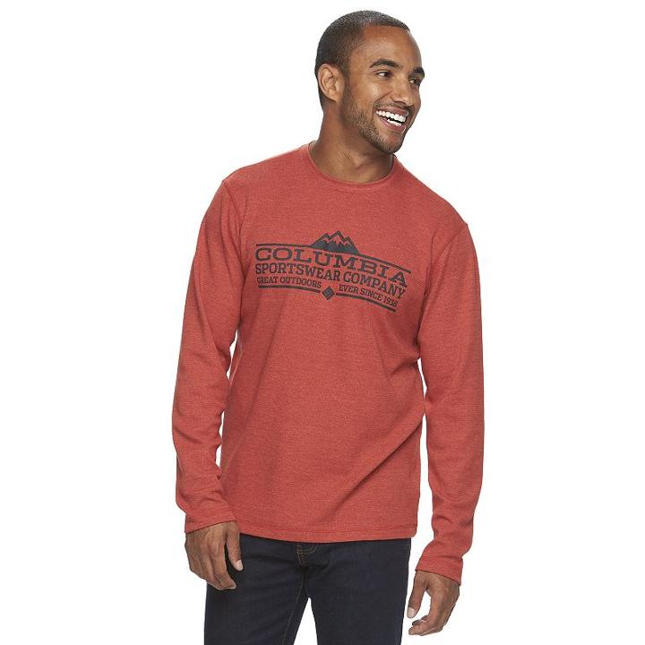 Men's Columbia Thomas Meadows Classic-fit Performance Tee, Size: Small, Lt Orange