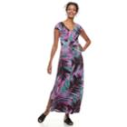 Women's Dana Buchman Shirred Maxi Dress, Size: Xl, Lt Purple