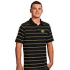 Men's Antigua Iowa Hawkeyes Deluxe Striped Desert Dry Xtra-lite Performance Polo, Size: Xxl, Black