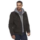 Men's Levi's&reg; Four-pocket Hooded Trucker Jacket, Size: Large, Dark Brown